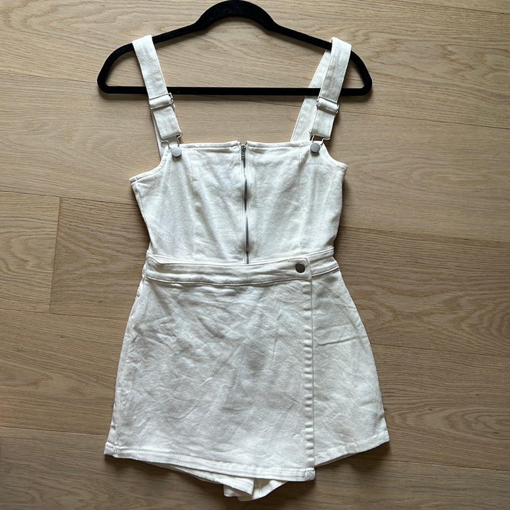 White skort/overalls, new with tags!